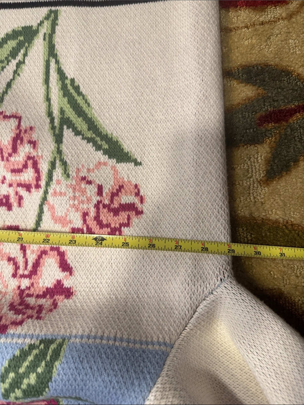 Anthropologie - Oversized Floral V-Neck Cardigan Sweater - Picture 9 of 13